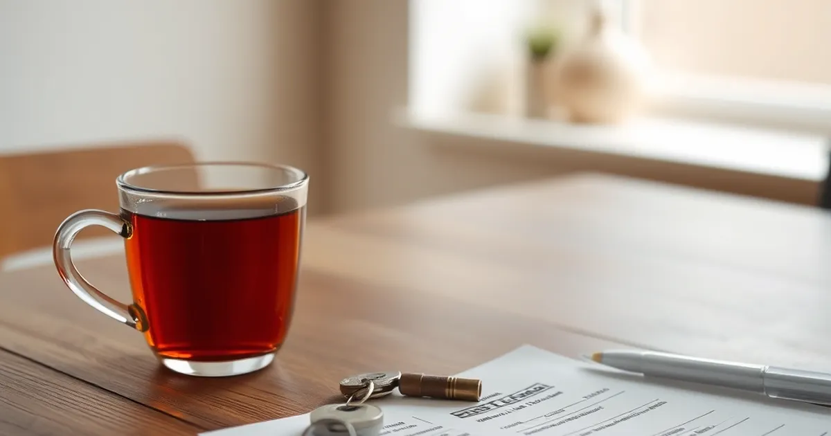 UK homeowner reviewing paperwork at the kitchen table during a mortgage rate rise